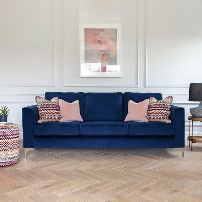 Nolan Sofa Range in Plush Indigo