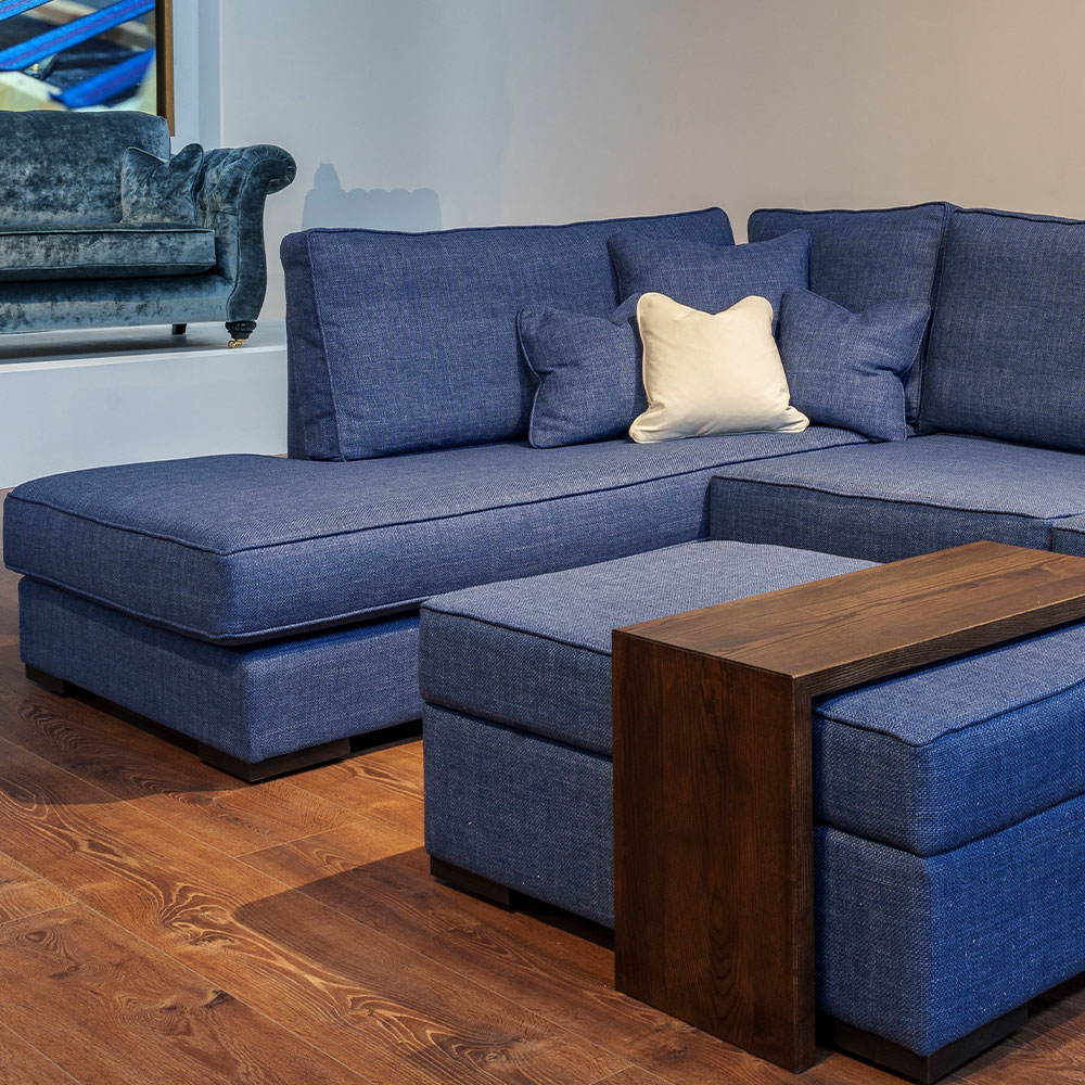 Atlas Lounger Sofa in Edgar Indigo