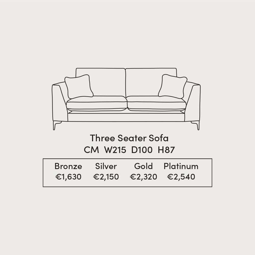 Baltimore 3 Seater Dimensions