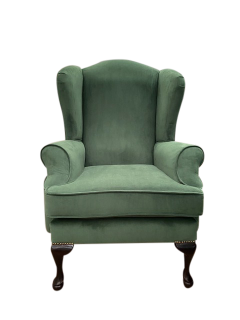 Queen Anne Chair in Plush Hunter