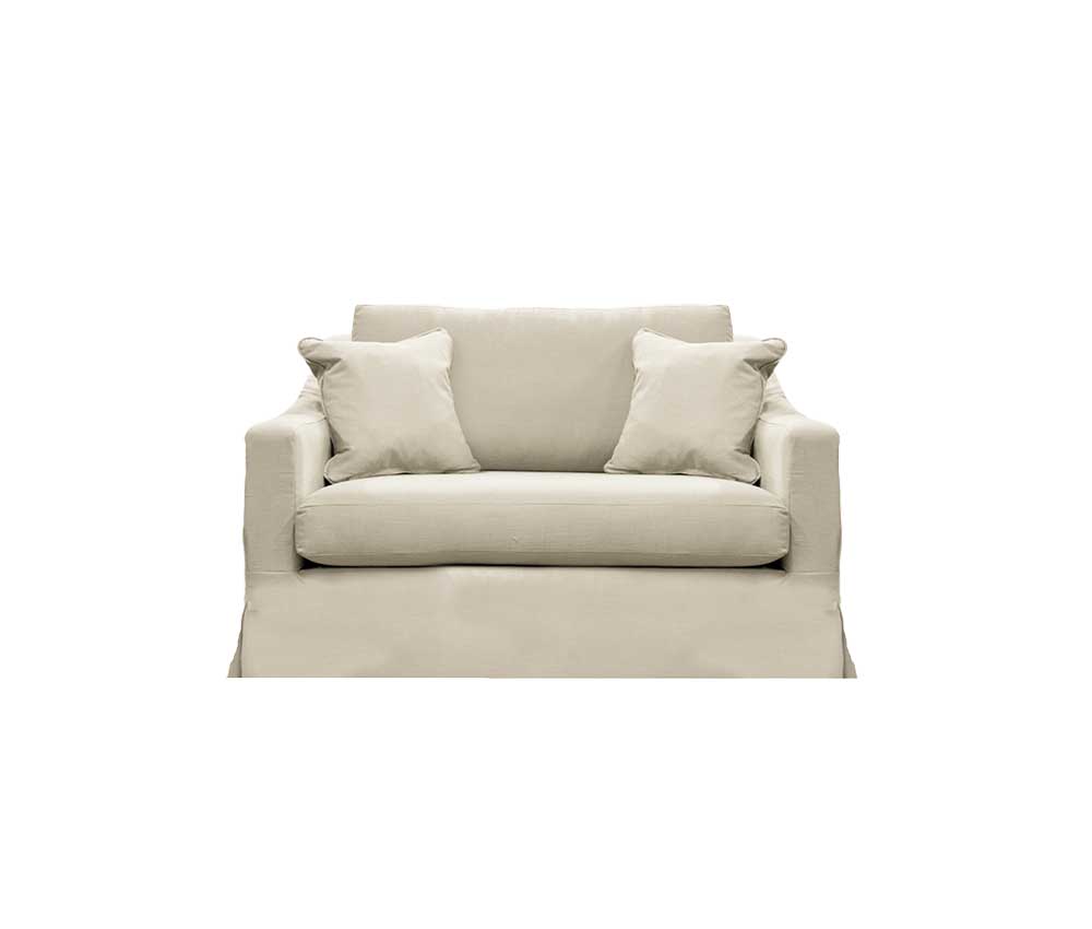 Hannah Love Seat in Antwerp Cream Loose Covers