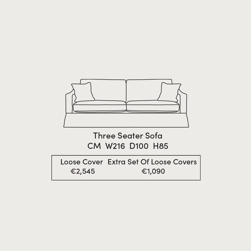 Hannah Three Seater Sofa Dimensions