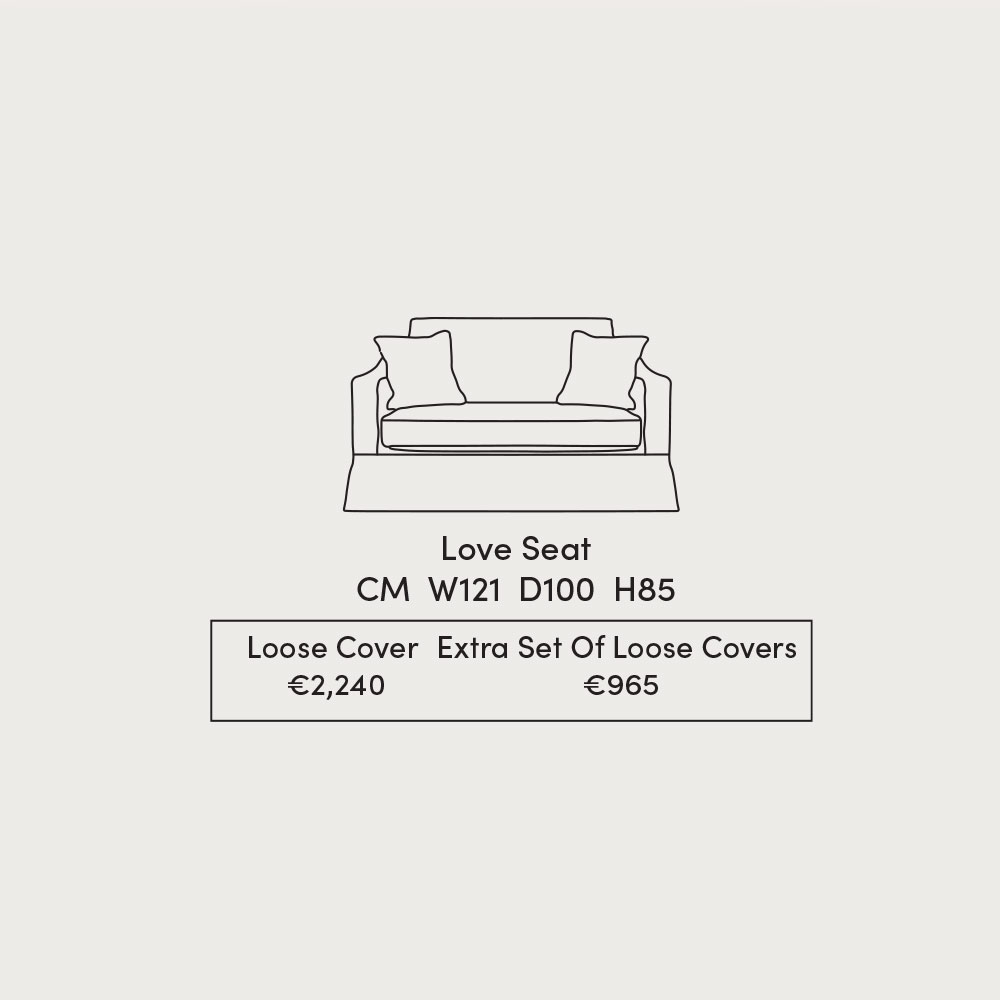 Hannah Love Seat Dimensions