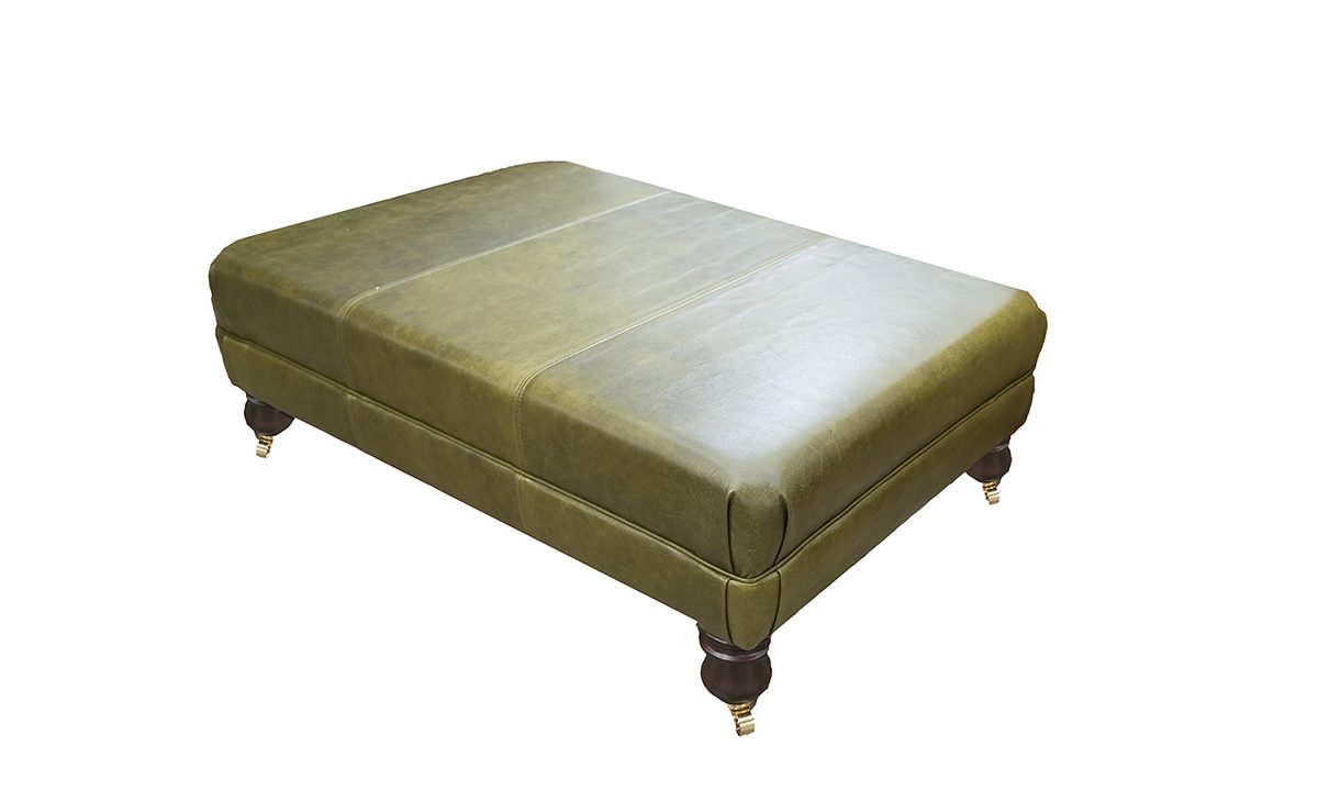 Ottoman Footstool in Mustang Olive