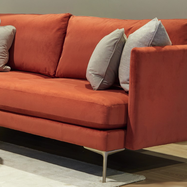 Marco Sofa in Plush Brick