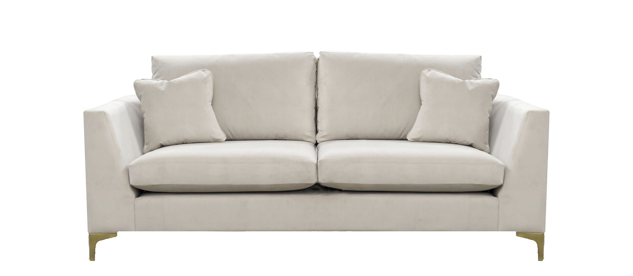 Baltimore 3 Seater Sofa in Plush Platinum, Silver Collection Fabric - 406059