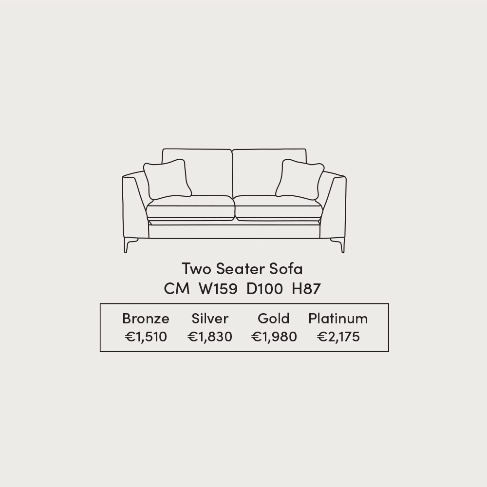 Baltimore 2 Seater Sofa Dimensions