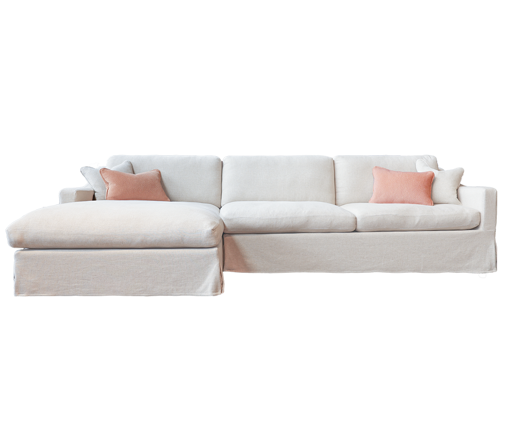 3 Seater with RHF Arm & with 3 Seater Lounger LHF in Antwerp Cream