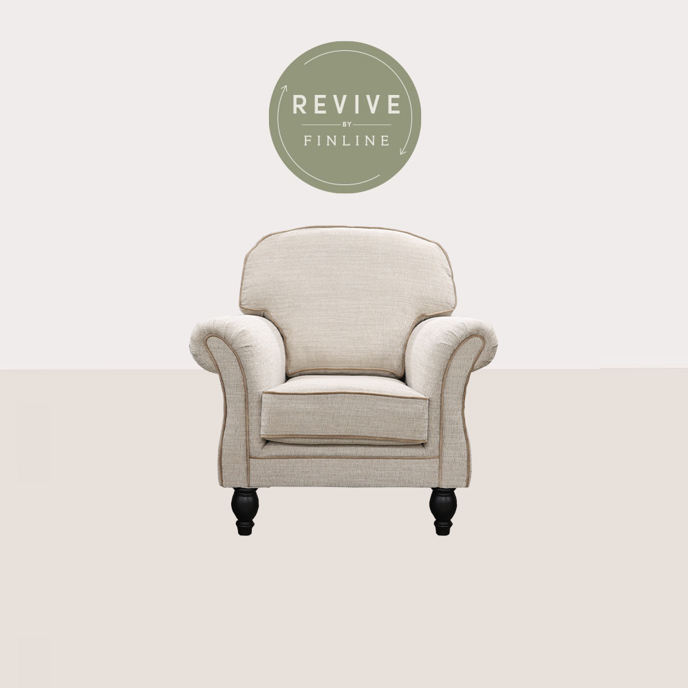 Elton Armchair in Corrine Beige CP Lovely Mocha